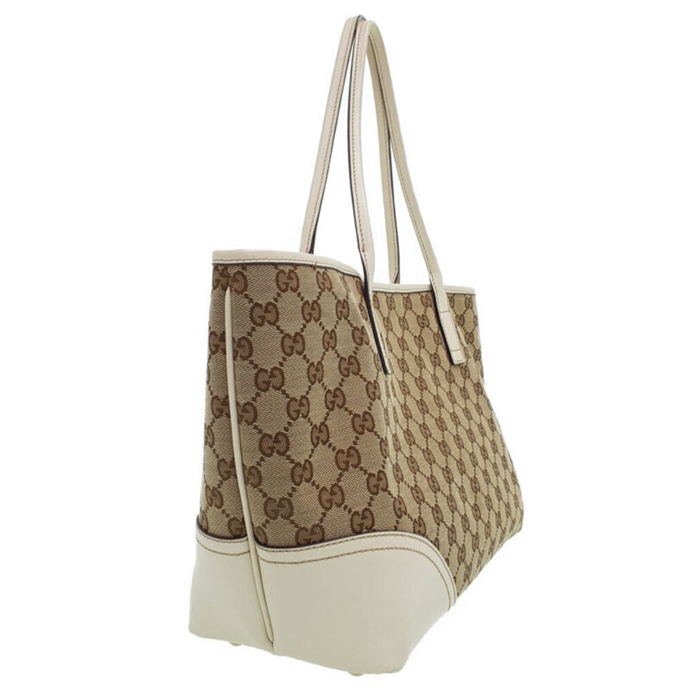 Gucci Canvas monogram canvas brown mocha GG Bag Britt Tote leather